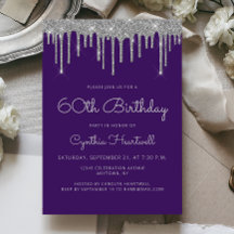 Glam Purple Silver Parties scintillant Drip 60e an