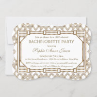Glam White Gold Great Gatsby Bachelorette Party