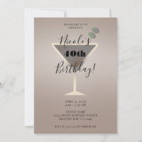 Glamour Cocktail Anniversaire Martini Olive Élégan