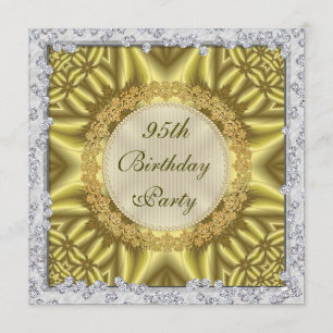 Invitation Glamour Gold & Silver 95th Birthday Party