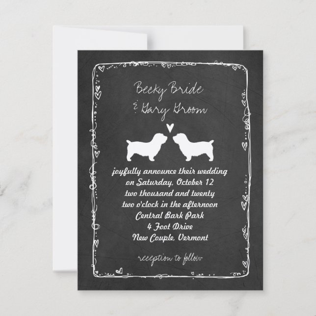 Invitation Glen of Imaal Terriers Mariage Enregistrer la date (Devant)