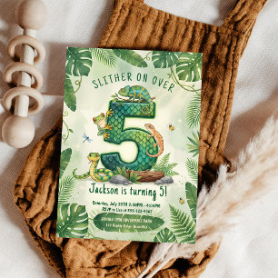 Invitation Glissez sur la jungle pour le 5e anniversaire de L