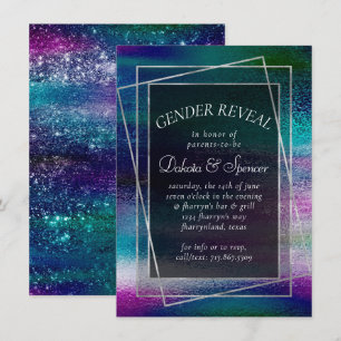 Invitation Glitzy Foil Holographique Iridescente Ombre Douc