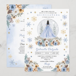Invitation Globe des neiges Princess Winter Wonderland Quince