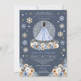 Invitation Globe des neiges Princess Winter Wonderland Quince