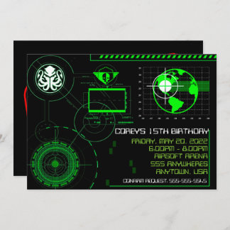 Invitation Globe militaire d'invitation d'Airsoft 5x7 de