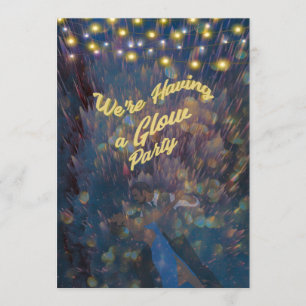 Invitation Glow Party pour 18 ans Homme, ou femme