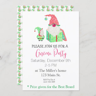 Invitation Gnome Party