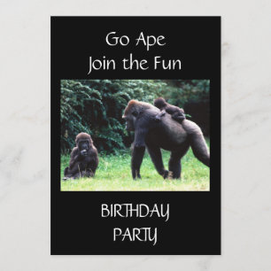 INVITATION **GO APE** ANNIVERSAIRE