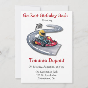 Invitation Go-Kart Anniversaire Bash