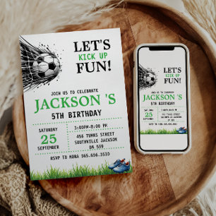 Invitation Goal! Soccer 5e anniversaire fête