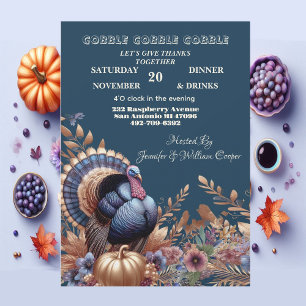 Invitation Gobble Gobble Gobble Son Temps Turquie Thankgiving