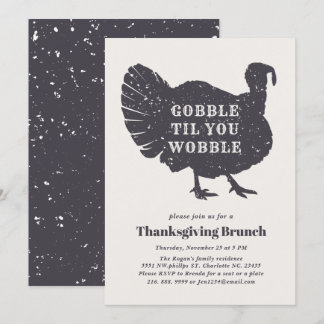 Invitation Gobble jusqu'à ce que vous tourbillonniez | Dîner
