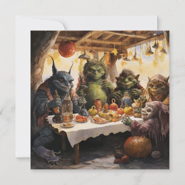 Invitation 👻 "Goblins & Grub Gathering" 🍽️ ! 🍽️ 👻 Hallowe (Devant)