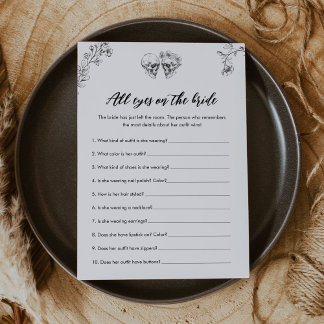 Invitation GOHIC LOVE All Eyes On The Bride Bridal Game