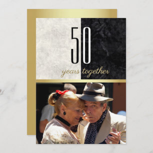 Invitation Gold 50th Wedding Anniversary
