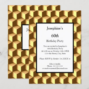 Invitation Gold 60th Birthday Party