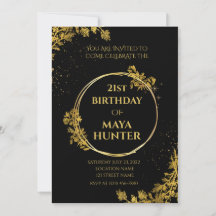 Gold Black Metallic brillant 21e anniversaire