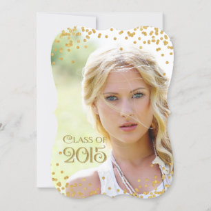 Invitation Gold Confetti Class of 2015