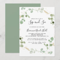 Gold Confetti Eucalyptus Foliage Sip et voir
