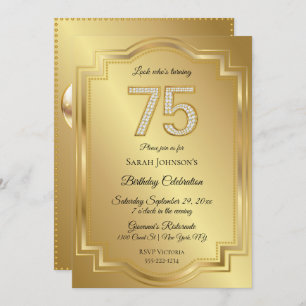Invitation Gold & Diamonds 75e anniversaire