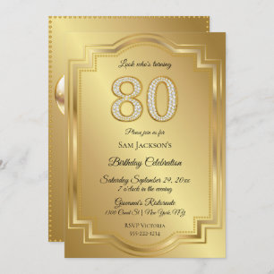 Invitation Gold & Diamonds 80e anniversaire