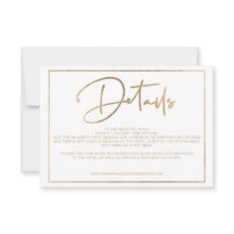 Gold élégant cadre script chic détails mariage