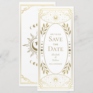 Invitation Gold Elegant Mystical Tarot Card Enregistrer la da