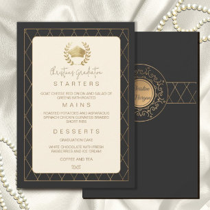 Invitation Gold Elegant Ornate Romantique Dîner Diplôme