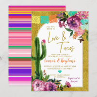 Gold Fiesta Love et Tacos Engagement Party