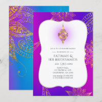 Gold Foil Arabian Bollywood Bridesmaiers Déjeuner