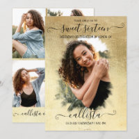 Gold Foil Halo photo Collage Sweet 16