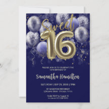 Gold Foil Sweet 16 Anniversaires Ballons Party Roy