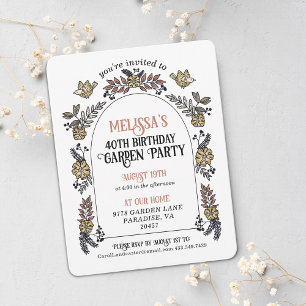 Invitation Gold Garden Party 40e anniversaire