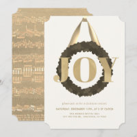 Gold JOY Green Wreath Christmas Concert Considéran