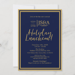 Invitation Gold Justice Columns Law Firm Holiday Luncheon