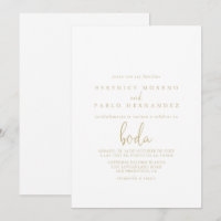Gold Love Script Mariage espagnol