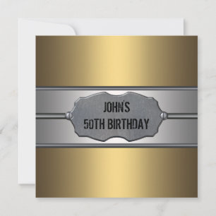 Invitation Gold Metal Mans 50e anniversaire