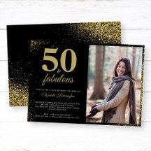 Gold Parties scintillant 50 Et Fabuleuse Invitatio