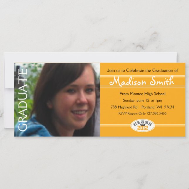 Invitation Gold Party 2012 pour les finissants (Devant)