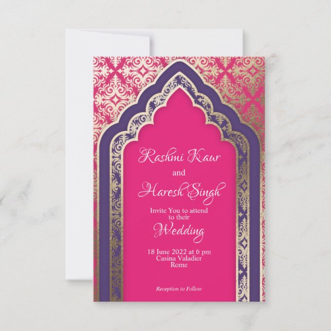 Invitation Gold Portal Indien  (Devant)