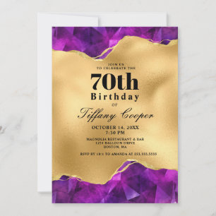 Invitation Gold Purple 70e anniversaire