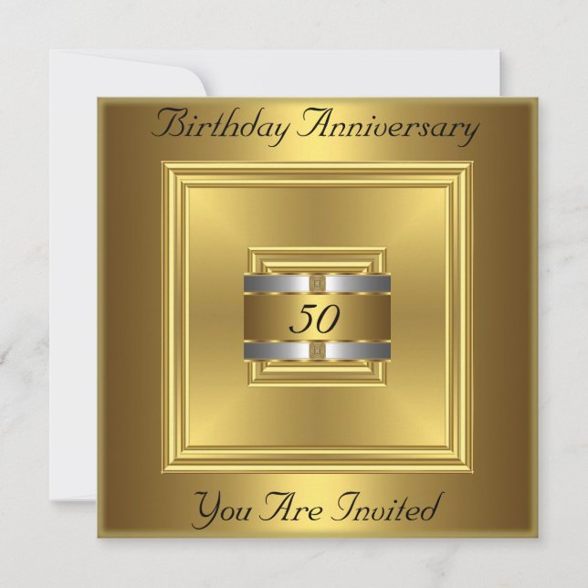 Invitation Gold Silver Anniversaire (Devant)