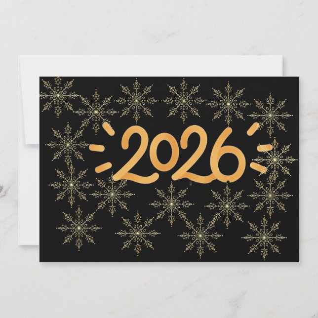 Invitation Gold Snowflake 2026 Corporate & Graduation Party I (Devant)
