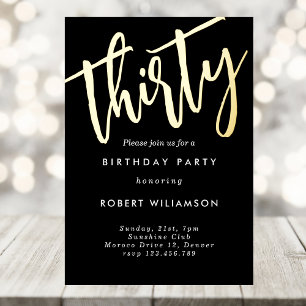 Invitation Gold trente ans