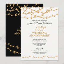 Golden 50e anniversaire Mariage Parti Élégant