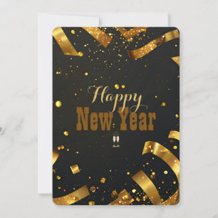 Invitation Golden Confetti Parties scintillant Explosion Cart