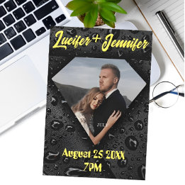 Invitation Golden Diamond Moderne Élégant Mariage Personnalis