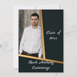 Invitation Golden Elegance Catégorie De Photo Graduation 3