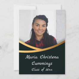 Invitation Golden Elegance Classe De Diplôme Photo